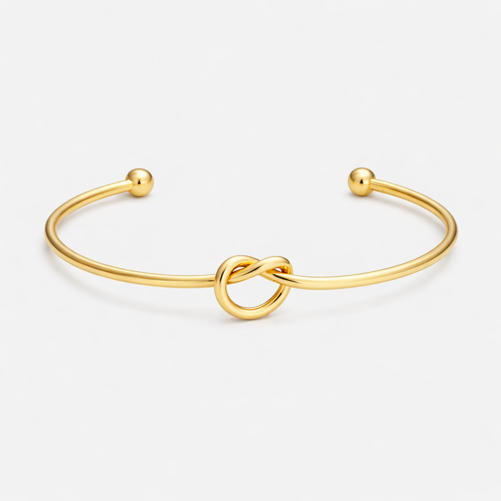 Elodie Knot Cuff Bracelet Gold
