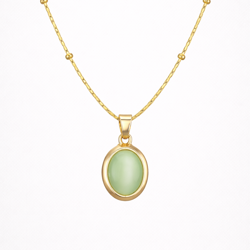 Sienna Opal Stone Necklace Green
