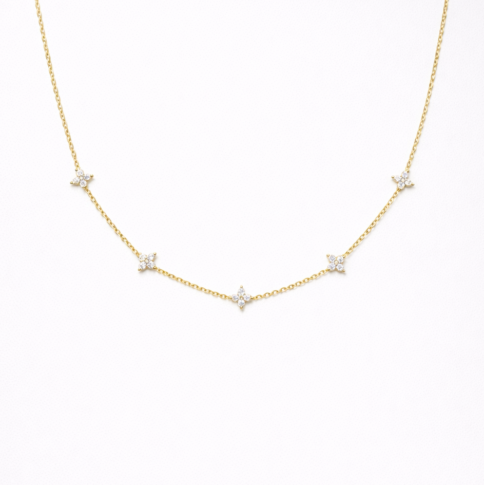 Daisy Delicate Necklace Gold