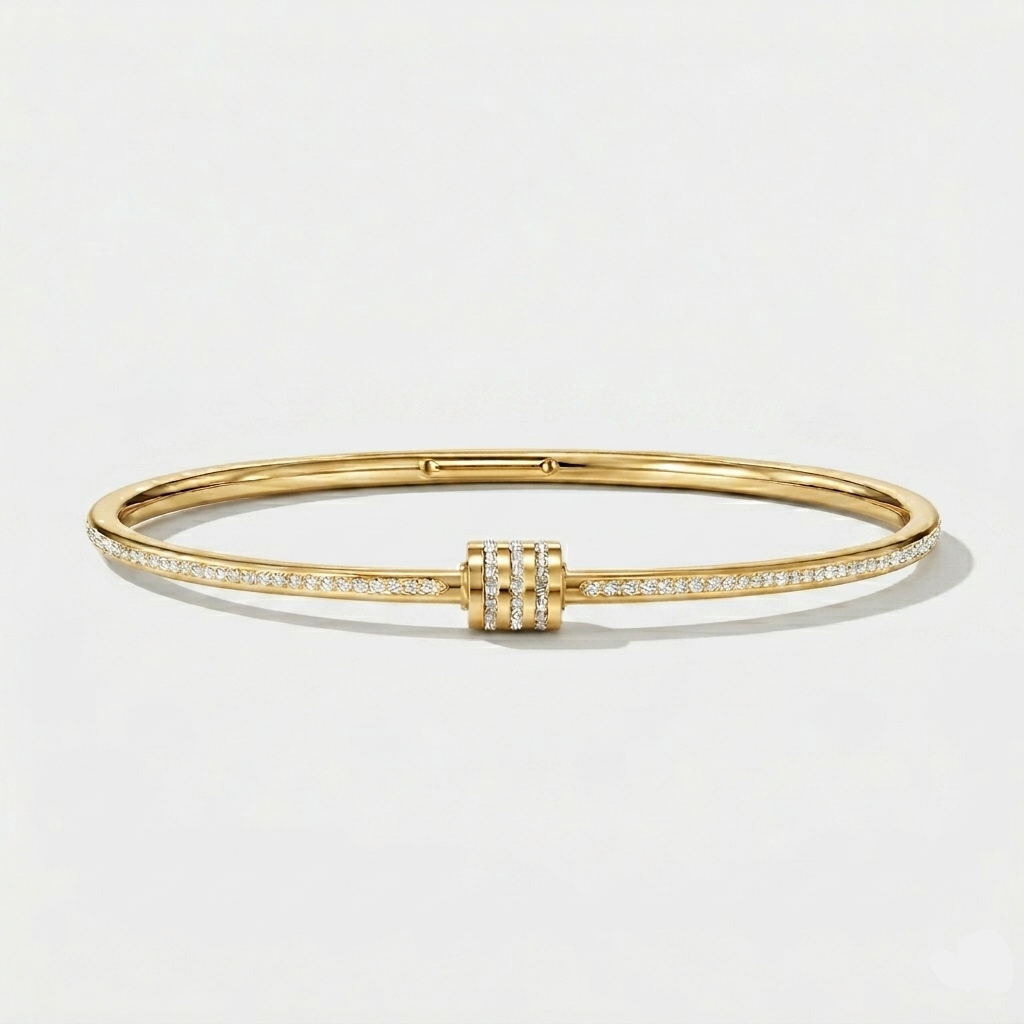 Novalié Pavé Orbit Cuff Bracelet Gold